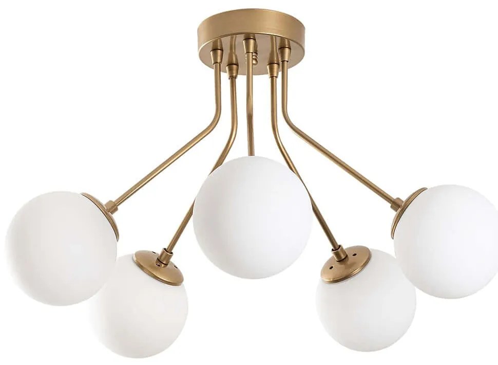 Φωτιστικό Οροφής - Πλαφονιέρα Orion 521SHN3516 Φ62x40cm 5xE14 40W Gold Opviq