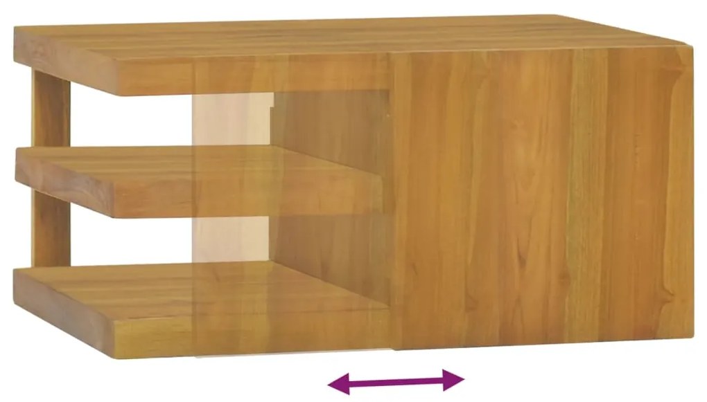 vidaXL Έπιπλο Μπάνιου Επιτοίχιο 60x45x30 εκ. από Μασίφ Ξύλο Teak