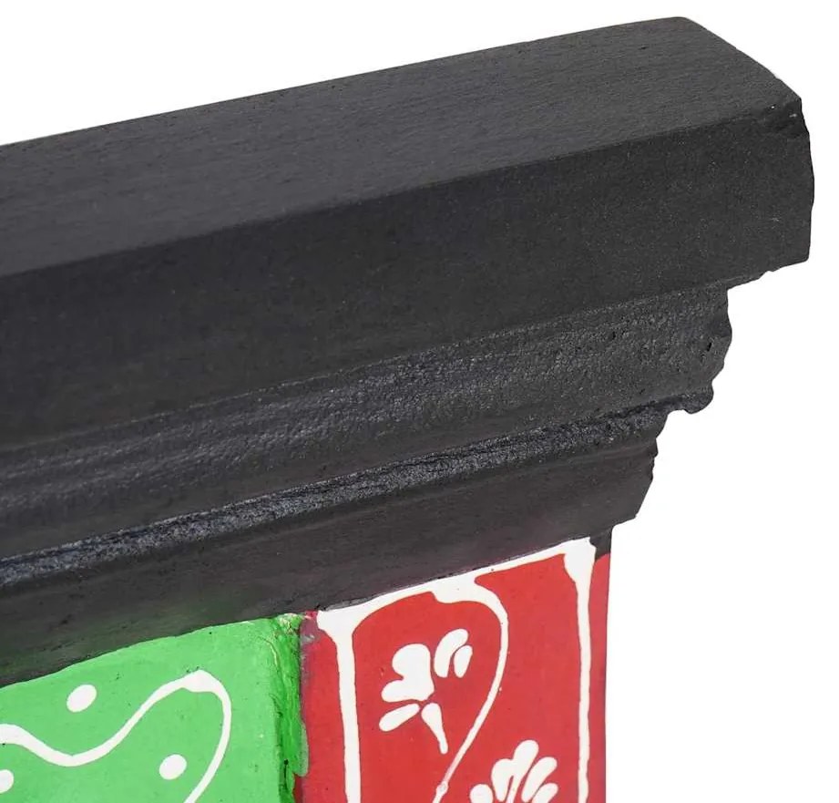 vidaXL Κρεμάστρα Μαύρο 80 x 25 x 2 cm Επεξεργασμένο ξύλο