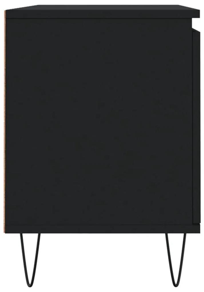 Έπιπλο Τηλεόρασης Μαύρο 104 x 35 x 50 εκ. από Επεξεργ. Ξύλο - Μαύρο