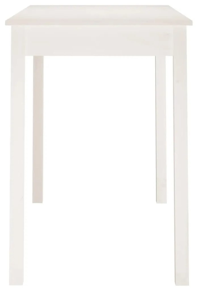 Τραπεζαρία Λευκή 110 x 55 x 75 εκ. από Μασίφ Ξύλο Πεύκου - Λευκό