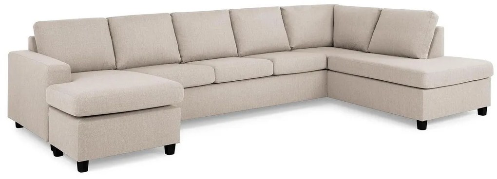 Γωνιακός Καναπές Scandinavian Choice C161, Ανοιχτό καφέ, 344x199x80cm