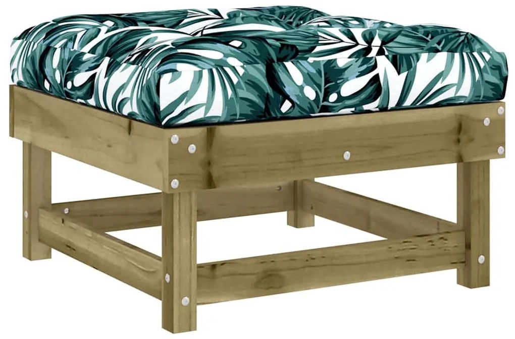 vidaXL Υποπόδια Κήπου με Μαξιλάρια 2 τεμ. από Εμποτισμένο Ξύλο Πεύκου