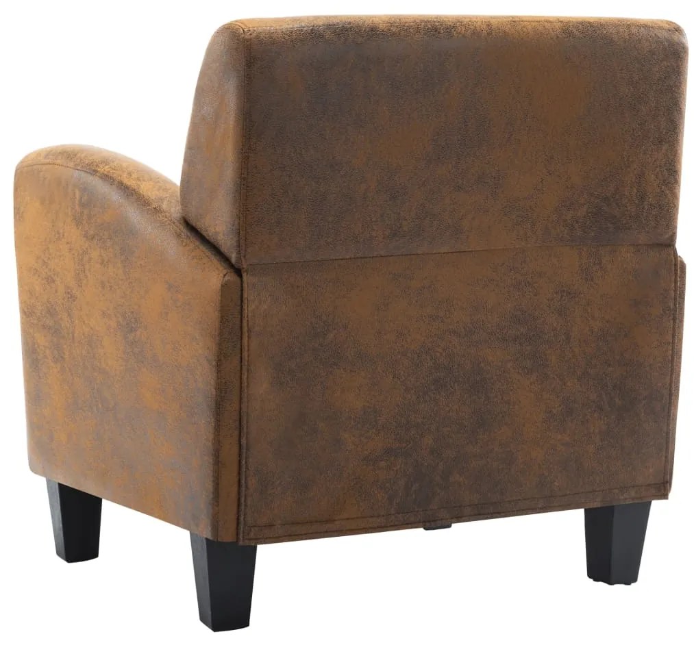 vidaXL Πολυθρόνα Καφέ 70 x 69 x 72 εκ. από Συνθετικό Δέρμα Σουέτ