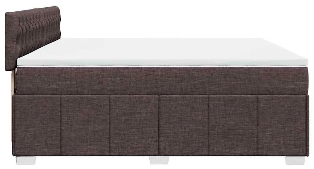 ΚΡΕΒΑΤΙ BOXSPRING ΜΕ ΣΤΡΩΜΑ ΣΚΟΥΡΟ ΚΑΦΕ 200X200 ΕΚ. ΥΦΑΣΜΑΤΙΝΟ 3289485