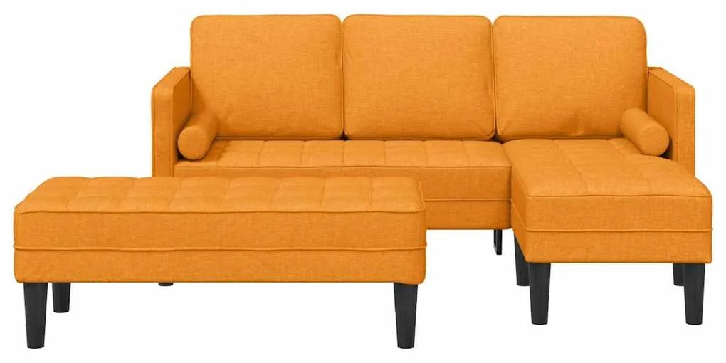 vidaXL Σετ Καναπέ 2 pcs Σκούρο κίτρινο 173 x 131 x 67 εκ ύφασμα