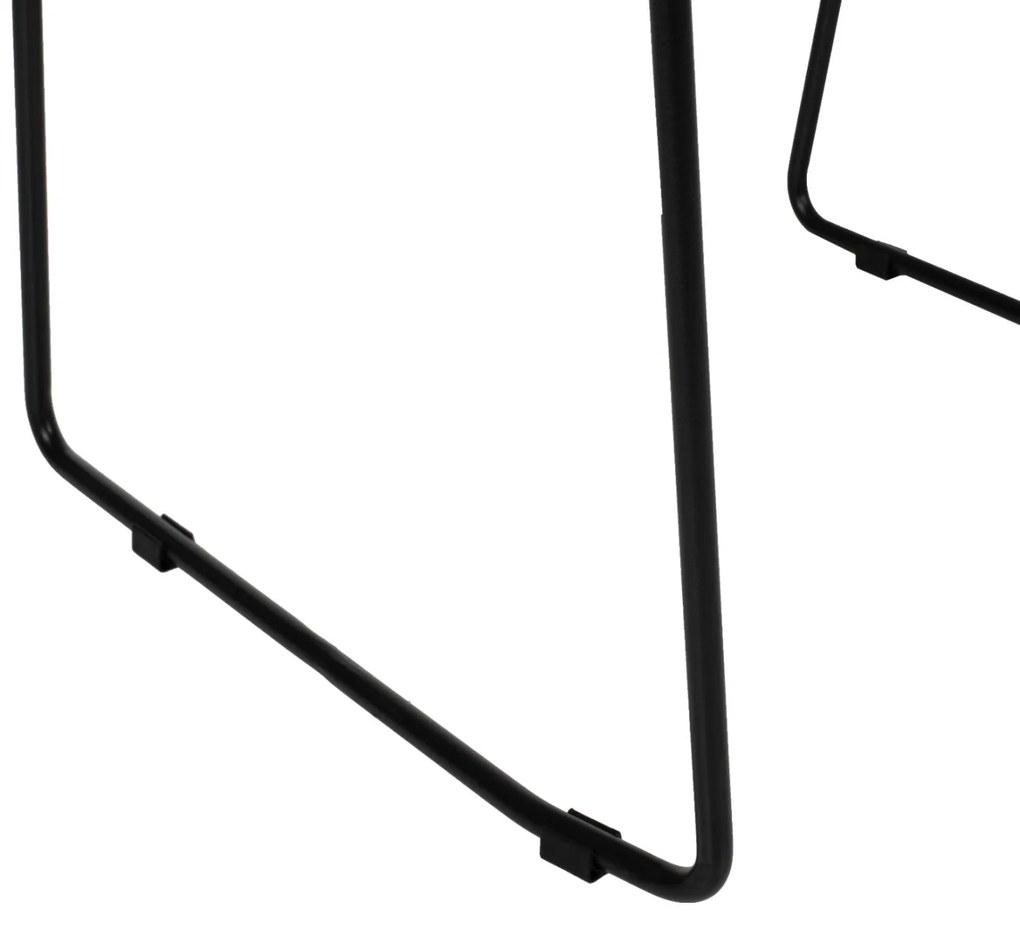 Καρέκλα C5866.01 Μεταλλική Μαύρη με Μαξιλάρι και Rattan Φυσικό 51.5x58x86Yεκ. 51.5x58x86 εκ.