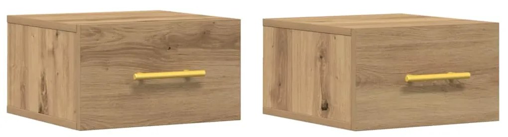 vidaXL Κομοδίνο 2 pcs artisan δρυς 35 x 35 x 20 εκ Επεξεργασμένο ξύλο