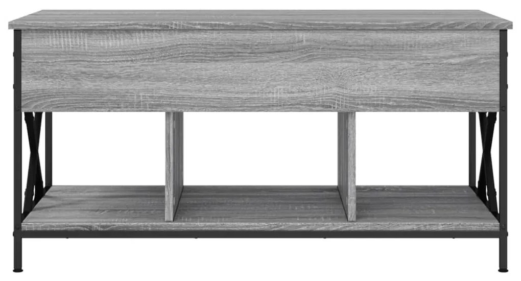 vidaXL Τραπεζάκι Σαλονιού Γκρι Sonoma 100x55x50 εκ. Επεξ. Ξύλο/Μέταλλο