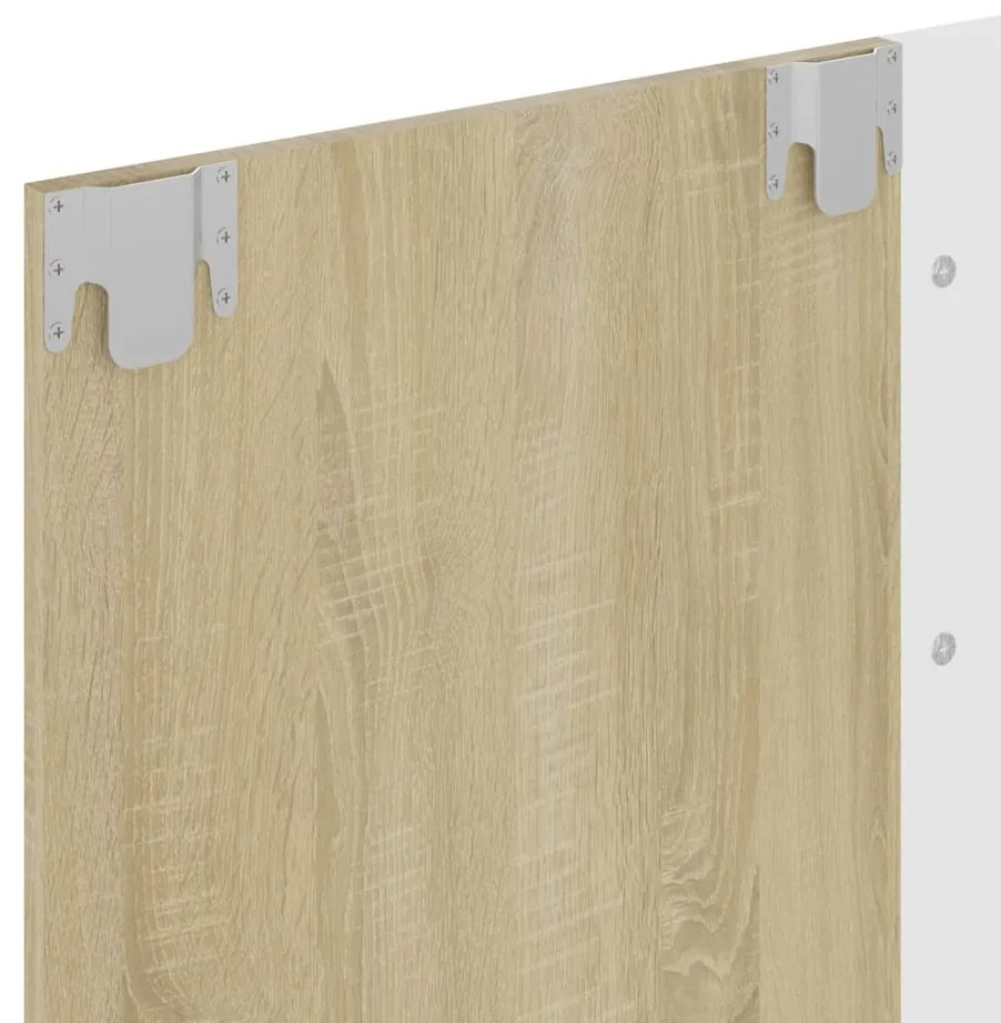vidaXL Έπιπλο Τηλεόρασης Τοίχου Λευκό/Sonoma Δρυς 120x23,5x90εκ Μοριοσ