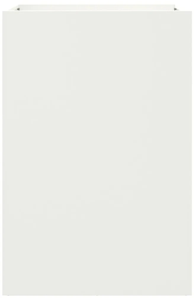 vidaXL Ζαρντινιέρα Λευκή 52x48x75 εκ. από Χάλυβα