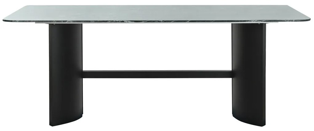 Τραπεζαρία Home ESPRIT Μαύρο Πράσινο Μέταλλο 200 x 100 x 76 cm