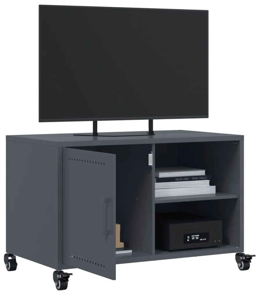 vidaXL Έπιπλο Τηλεόρασης Μαύρο 68x39x43,5 εκ. Χάλυβας