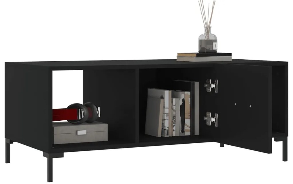 vidaXL Τραπεζάκι Σαλονιού Μαύρο 102x50x40 εκ. από Επεξεργασμένο Ξύλο