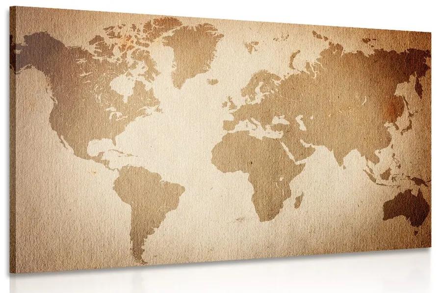 Εικόνα vintage παγκόσμιου χάρτη - 60x40