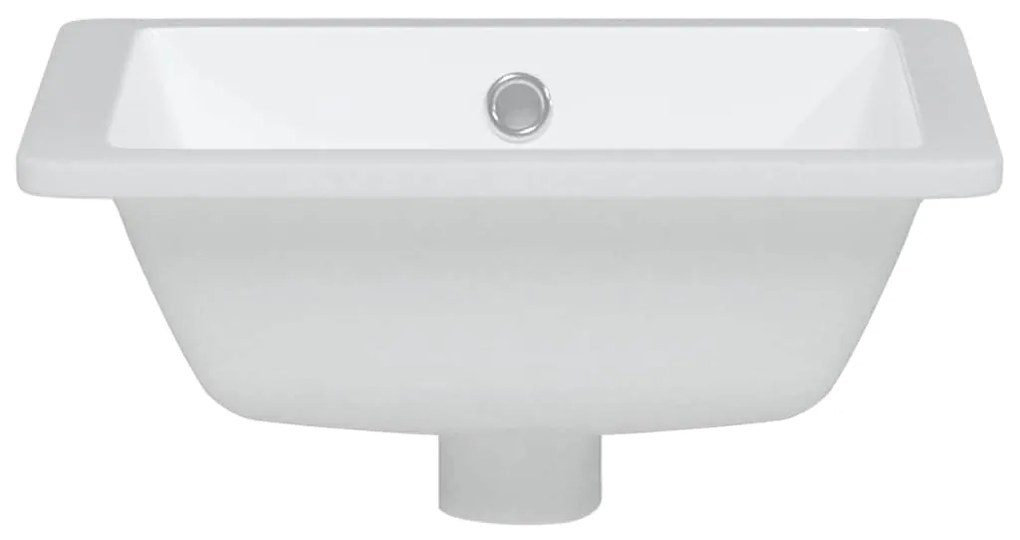 vidaXL Νιπτήρας Μπάνιου Ορθογώνιος Λευκός 36x31,5x16,5 εκ. Κεραμικός
