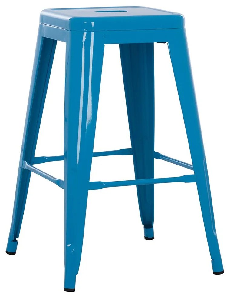 Σκαμπό Melita HM8573.08 43x43x67cm Blue Metal