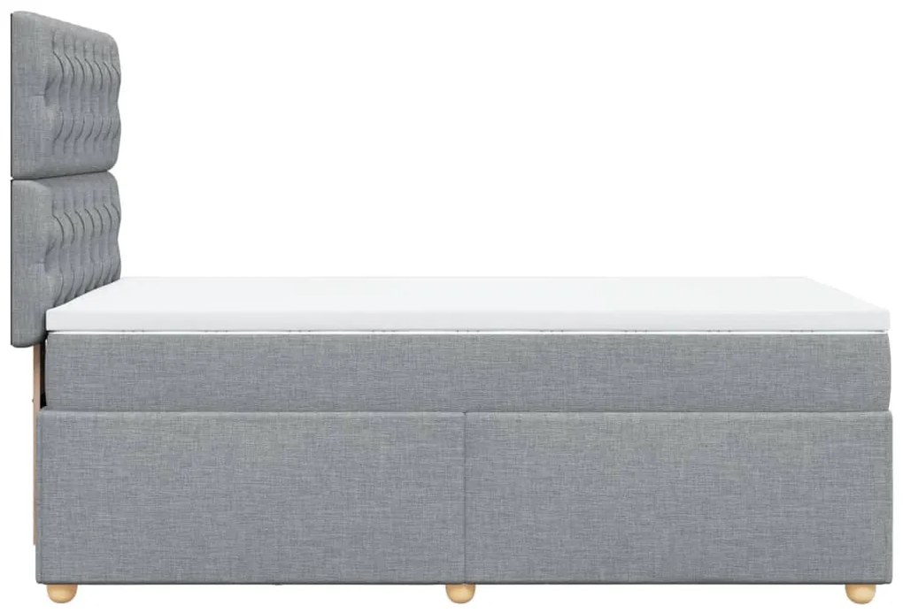 ΚΡΕΒΑΤΙ BOXSPRING ΜΕ ΣΤΡΩΜΑ ΑΝΟΙΧΤΟ ΓΚΡΙ 90X190 ΕΚ. ΥΦΑΣΜΑΤΙΝΟ 3291142