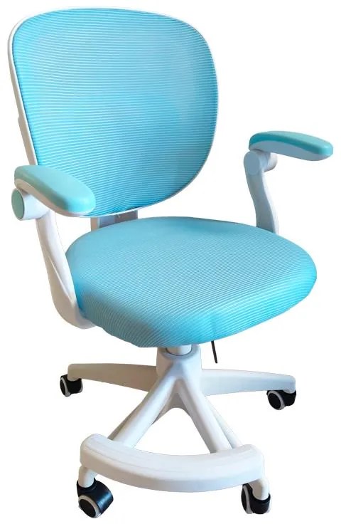 Καρέκλα γραφείου παδική Bernu ύφασμα mesh σε σιελ απόχρωση 47x56x80-90εκ 47x56x90 εκ.