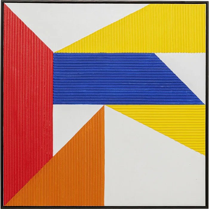 Πίνακας Σχήματα Art Triangles Πολύχρωμο Καμβάς Geometrical 102x4,8x102 εκ. - Πολύχρωμο