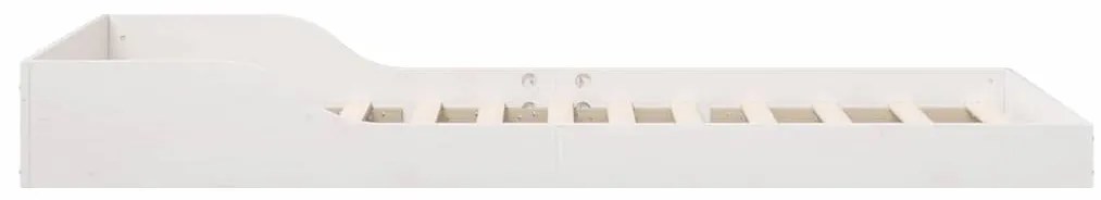 vidaXL Σκελετός Κρεβατιού Λευκό 80 x 220 cm Μασίφ ξύλο πεύκου