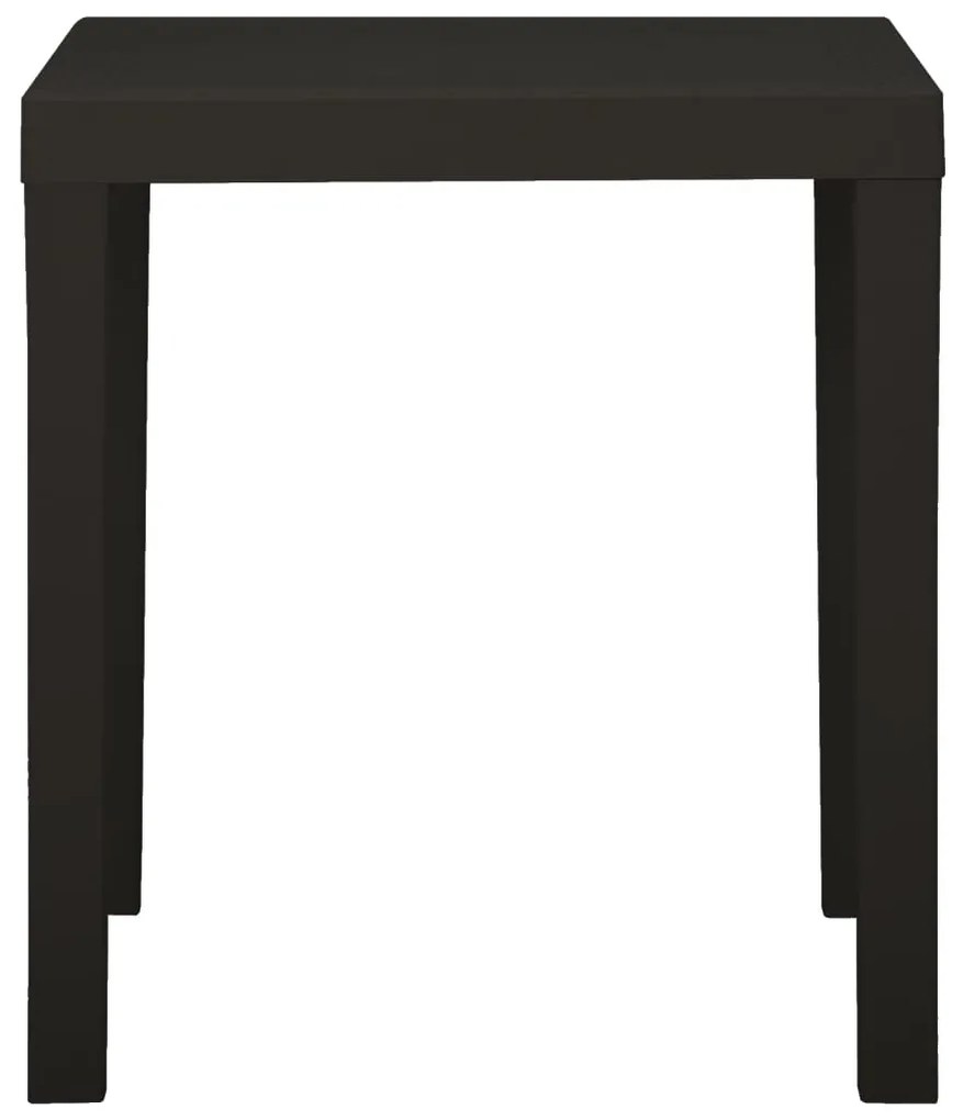 vidaXL Τραπέζι Κήπου Ανθρακί 79 x 65 x 72 εκ. από Πλαστικό