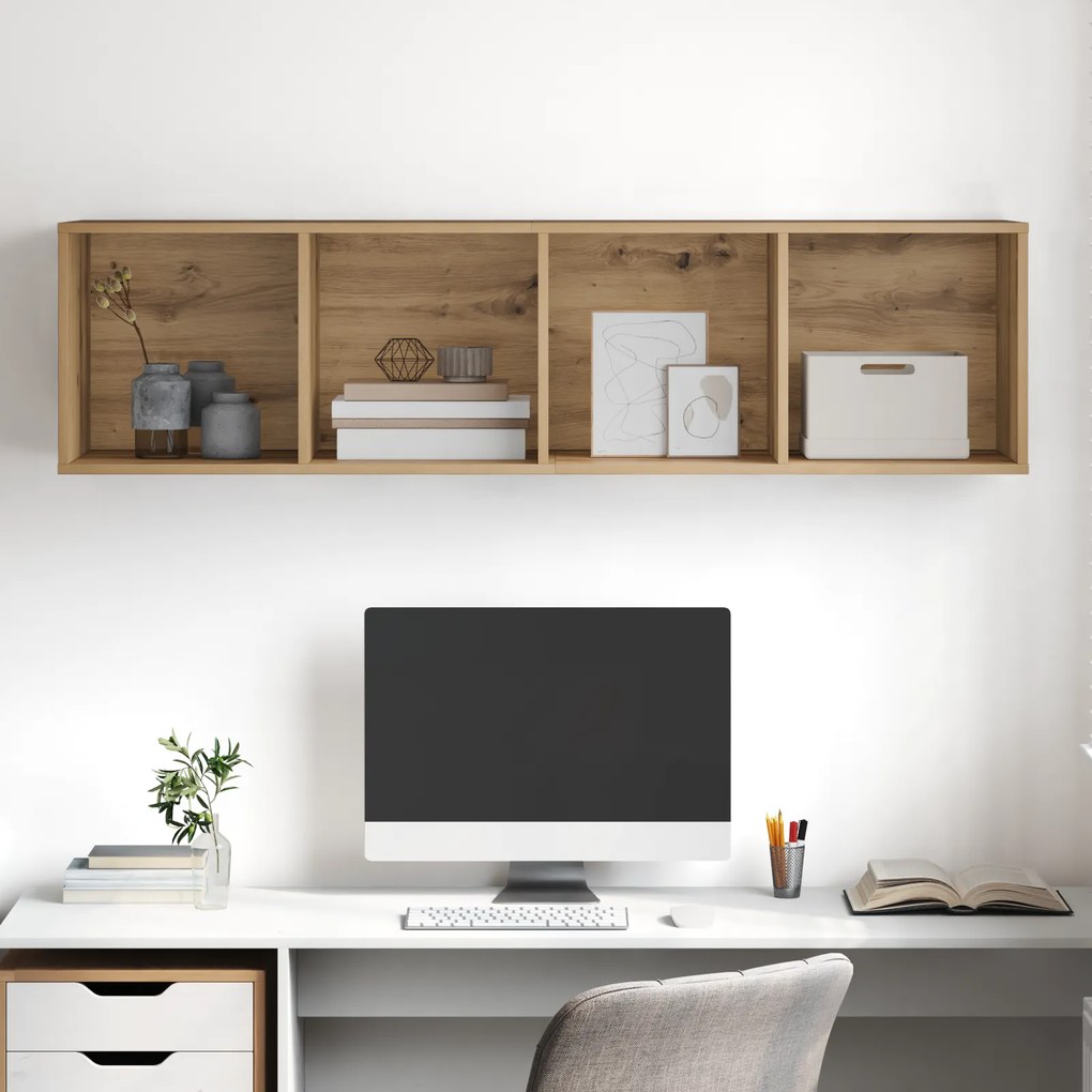 vidaXL Ντουλάπι TV artisan δρυς 37 x 37 x 142.5 εκ Επεξεργασμένο ξύλο