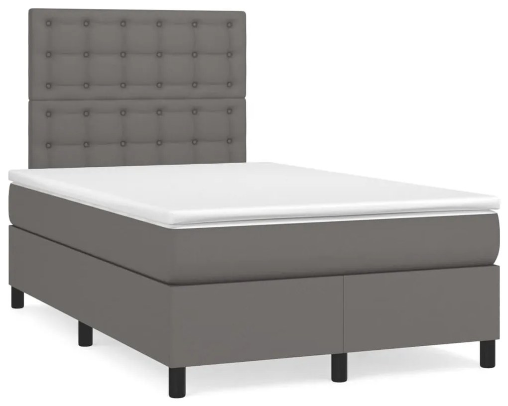 ΚΡΕΒΑΤΙ BOXSPRING ΜΕ ΣΤΡΩΜΑ ΓΚΡΙ 120X190ΕΚ. ΑΠΟ ΣΥΝΘΕΤΙΚΟ ΔΕΡΜΑ 3269981