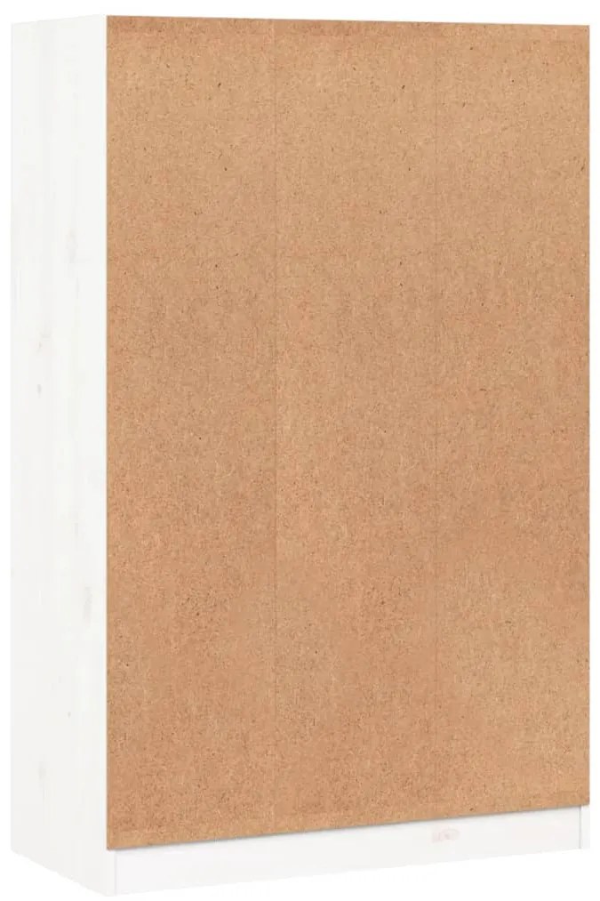 vidaXL Βιβλιοθήκη Λευκή 70 x 33 x 110 εκ. από Μασίφ Ξύλο Πεύκου