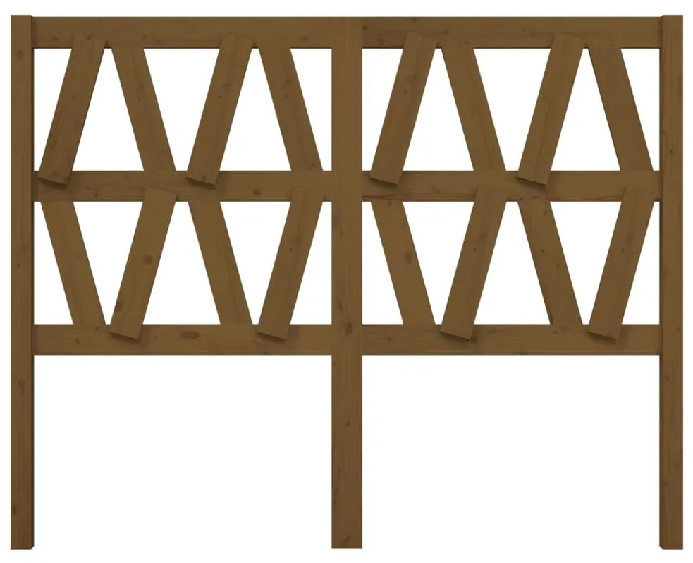 vidaXL Κεφαλάρι Κρεβατιού Μελί 146 x 4 x 100 εκ. από Μασίφ Ξύλο Πεύκου