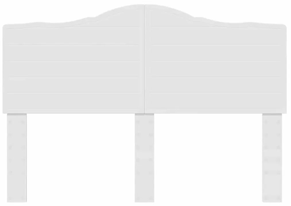 vidaXL Κεφαλάρι με κεφαλάρι Λευκό 160 cm Επεξεργασμένο ξύλο
