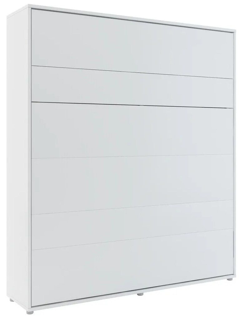 Κρεβάτι - ντουλάπα Concept Pro Lenart AH103, Διπλό, Άσπρο, 180x200, Πλαστικοποιημένη μοριοσανίδα, Τάβλες για Κρεβάτι, 191x228x217cm | Epipla1.gr