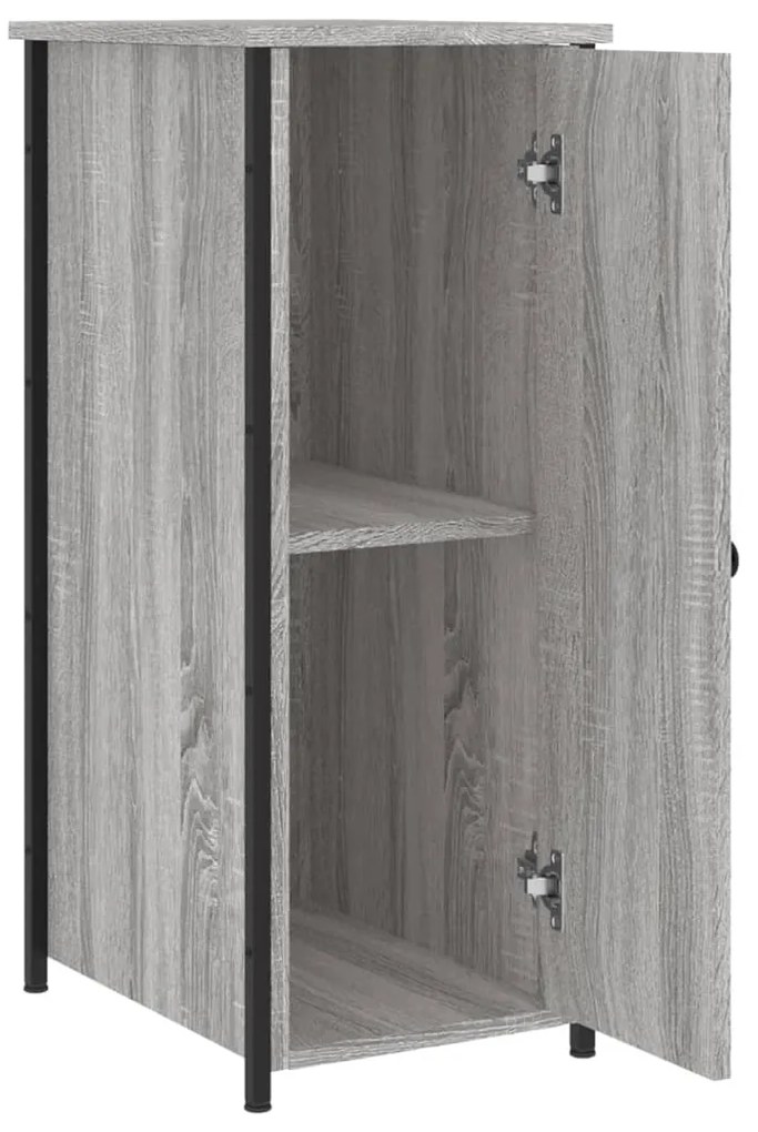 vidaXL Κομοδίνα 2 τεμ. Γκρι Sonoma 32x42x80 εκ. από Επεξεργασμένο Ξύλο