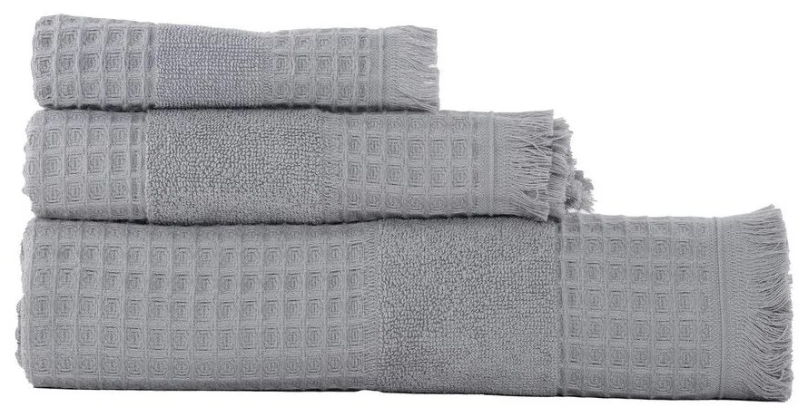 Πετσέτα Touch Πικέ Grey Nef-Nef Προσώπου 50x90cm 100% Cotton