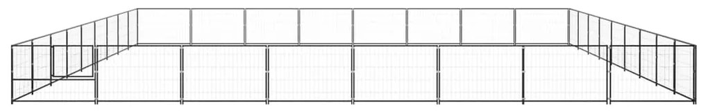 vidaXL Σπιτάκι Σκύλου Μαύρο 72 μ² Ατσάλινο