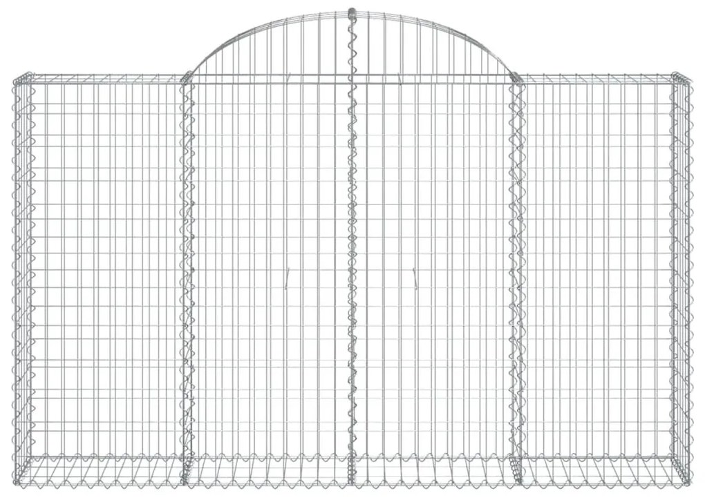 Συρματοκιβώτια Τοξωτά 50 τεμ. 200x30x120/140 εκ. Γαλβαν. Ατσάλι - Ασήμι