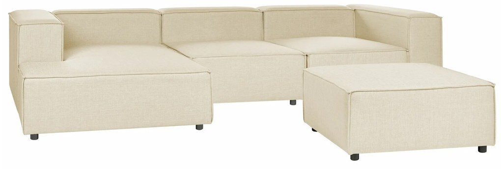 Πολυμορφικός γωνιακός καναπές Berwyn J105, Beige, 326x180x68cm, Πόδια: Πλαστική ύλη