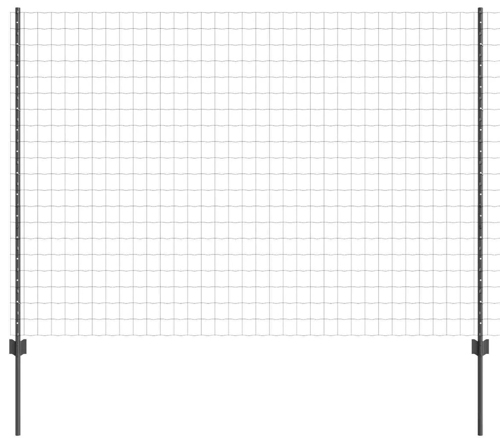 Τείχος και Πόστ Γκρι 1,5 x 10 m Ατσάλι