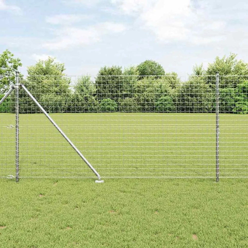 vidaXL Στύλος Περιφράξεων 26 pcs Ασημί 3.2 x 3.2 x 140 εκ Ατσάλι