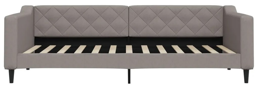 vidaXL Καναπές Κρεβάτι με Στρώμα Taupe 90 x 200 εκ. Υφασμάτινο