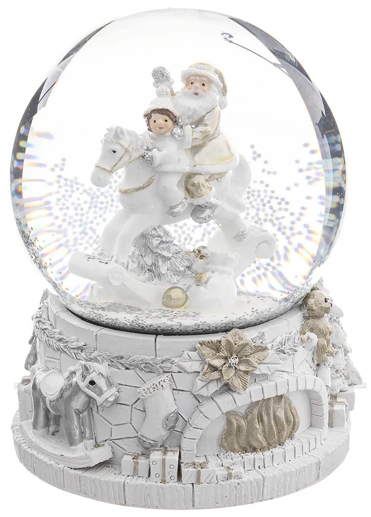 Χριστουγεννιάτικη Χιονόμπαλα (Φ10) F-R White Santa 183808