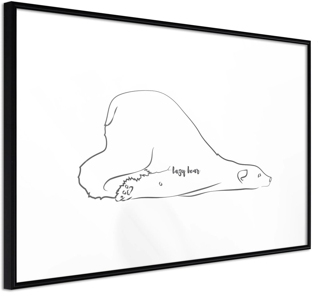 Αφίσα - Resting Polar Bear - 30x20 - Μαύρο - Χωρίς πασπαρτού