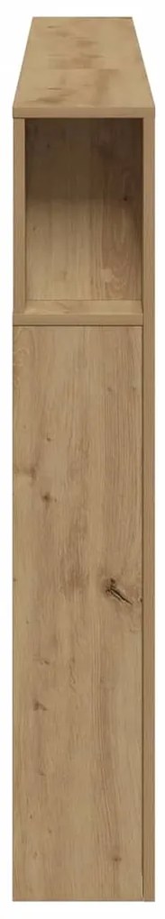vidaXL LED κεφαλάρι Artisan Oak 220x18,5x103,5 cm Κατασκευασμένο ξύλο