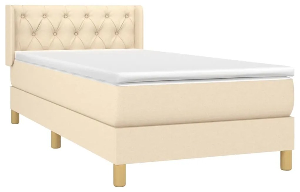 ΚΡΕΒΑΤΙ BOXSPRING ΜΕ ΣΤΡΩΜΑ ΚΡΕΜ 80 X 200 ΕΚ. ΥΦΑΣΜΑΤΙΝΟ 3130470