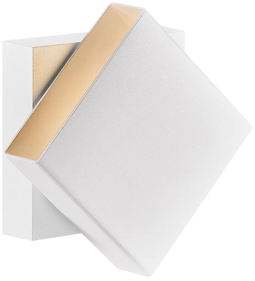 Φωτιστικό Τοίχου Turn 2019061001 15x15cm Dimmable Led 800Lm 13W 2700K IP54 White Nordlux Aluminium