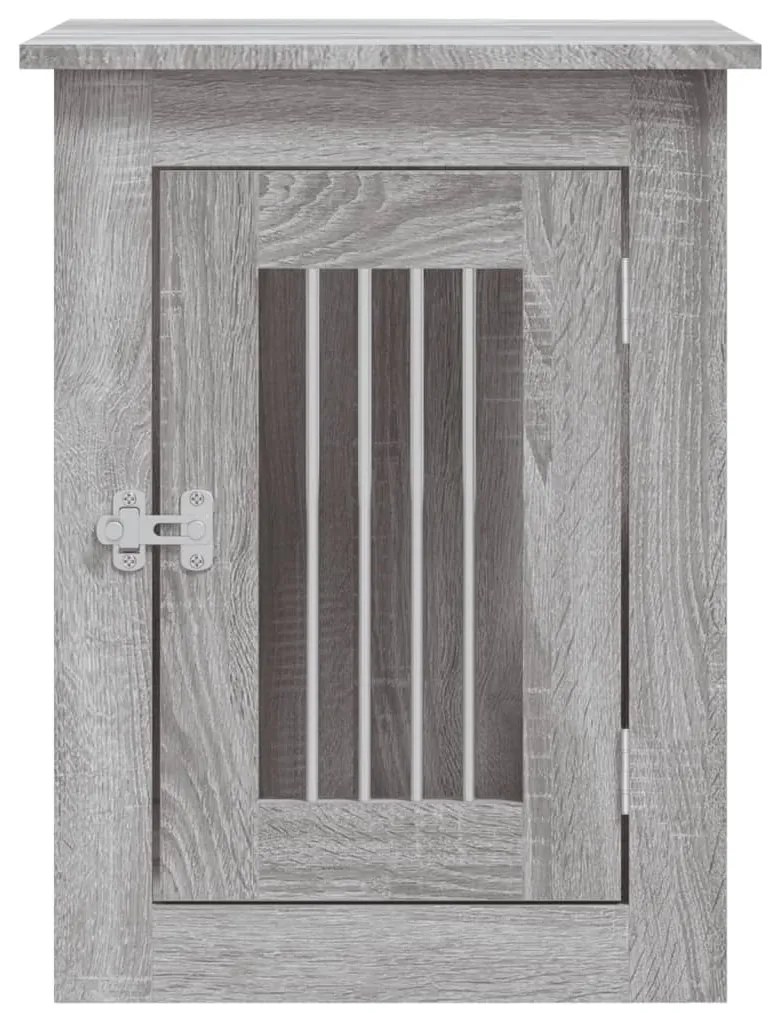 vidaXL Κλουβί Σκύλου Γκρι Sonoma 45x62x59 εκ. από Επεξεργ. Ξύλο