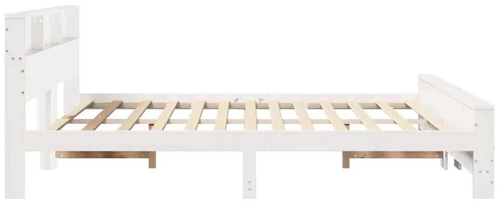 vidaXL Σκελετός Κρεβατιού Λευκό 200 x 200 cm Μασίφ ξύλο πεύκου