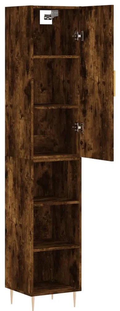 vidaXL Ντουλάπι Καπνιστή δρυς 34,5x34x180 εκ. από Επεξεργασμένο Ξύλο