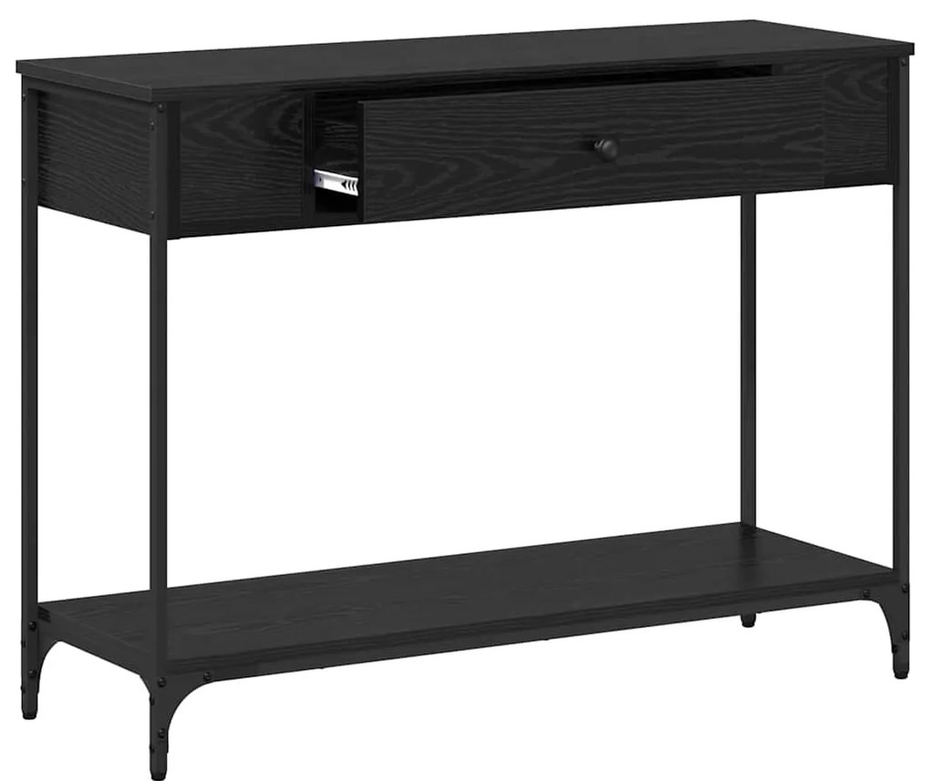vidaXL Τραπέζι κονσόλας Other Μαύρη δρυς 100 x 34.5 x 75 εκ.