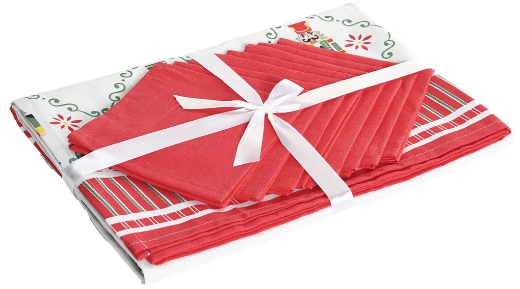 Ρητινωμένο τραπεζομάντηλο αντιλεκέδων Home ESPRIT Λευκό Κόκκινο Πράσινο Μπεζ (9 Τεμάχια)